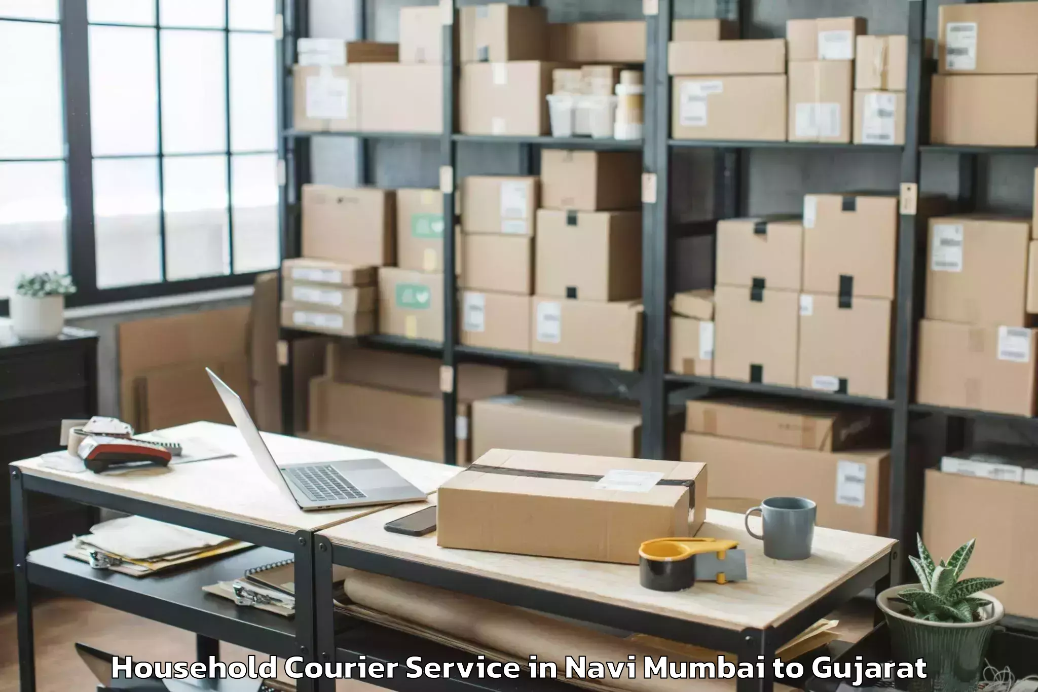 Book Your Navi Mumbai to Jetalsar Household Courier Today